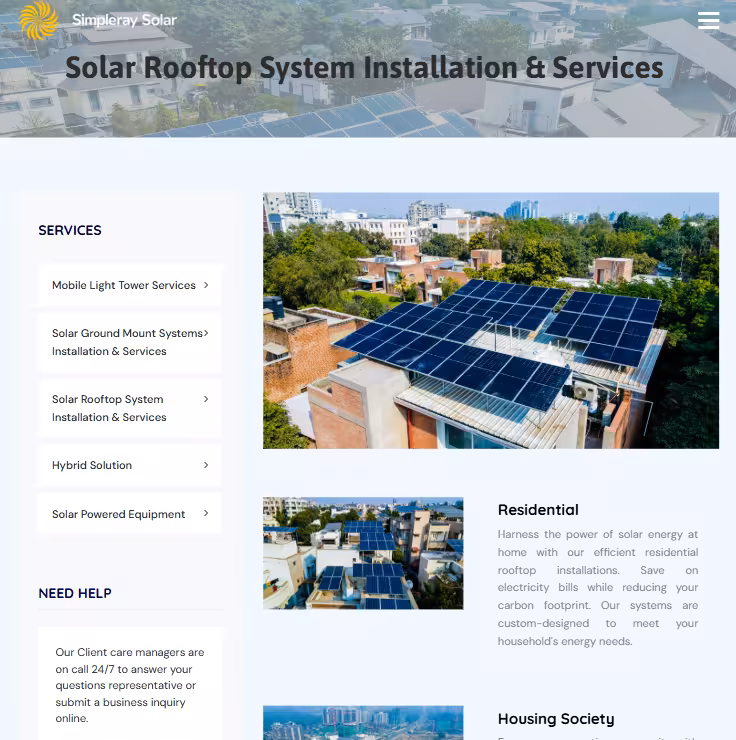Website for Solar Panel quotation to installation workflow
